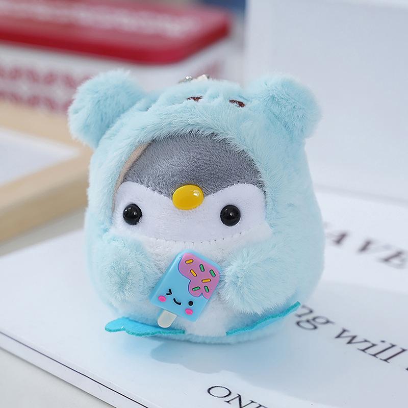 9Cm Small Penguin Plush Keychains Cute Plushie Doll Anime Kawaii Toys For Children Pendant Key Chain Woman Girl Birthday Gift
