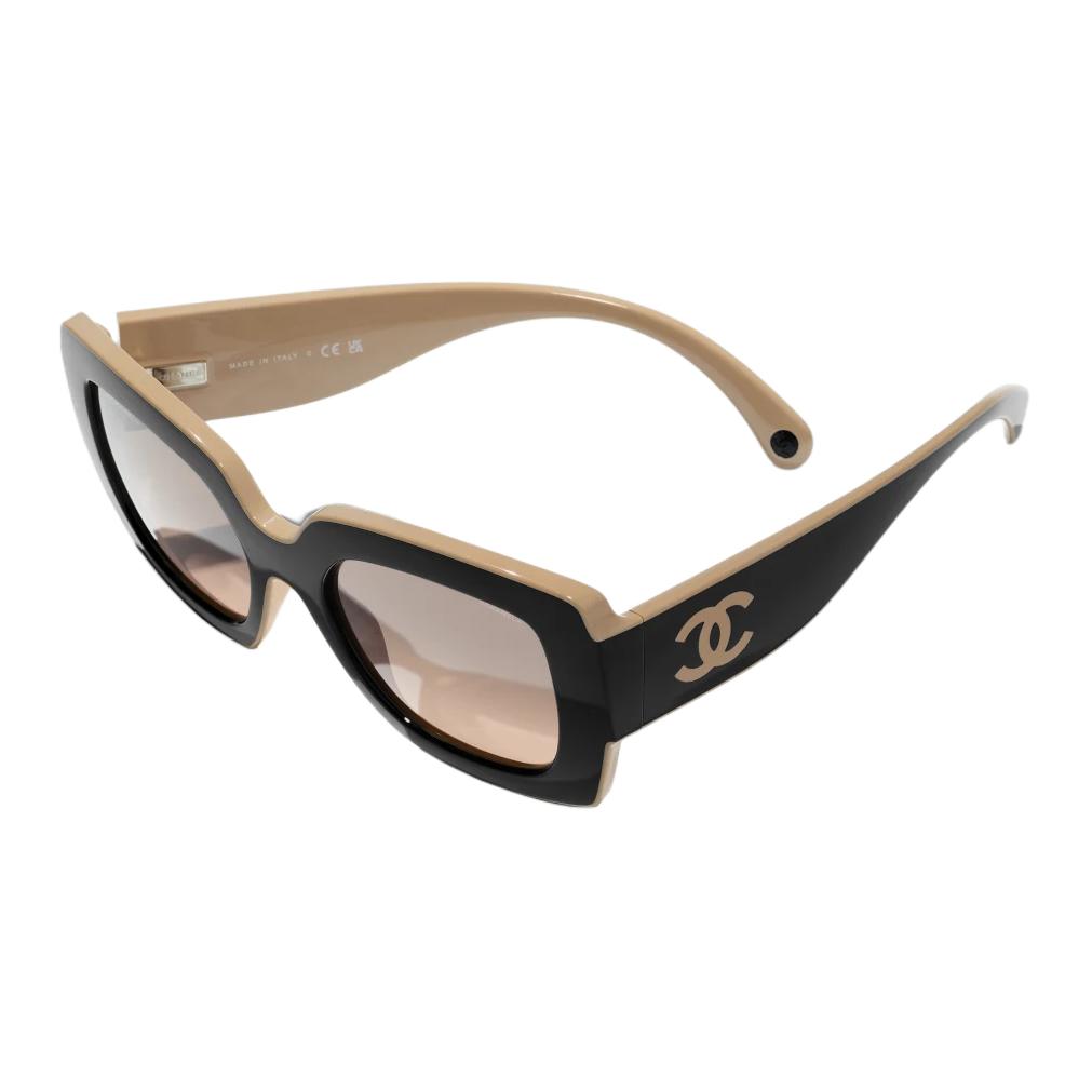 Chanel Logo Square Sunglasses Unisex sunglasses Black 6059-C534/43
