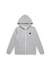 PLAY Love Heart Embroidery Zipper Cardigan Hoodie - Men's Plus Velvet Autumn Hooded Jacket 2025 Model
