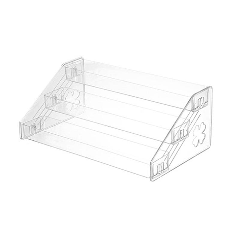 1 шт. прозрачный трехслойный ящик для косметики, органайзер для общежития, пластиковый косметический столик для туалета, настольный ящик для хранения