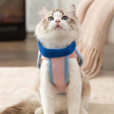 Повседневная кошачья одежда осенне-зимний теплый хлопковый жилет жилет жилет для средней и маленькой собаки собака тедди питомец кошачья одежда