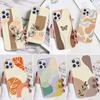 Чехол Art Retro с абстрактной геометрией и листом для Iphone 14 13 12 11 Pro 10 Xr Xs Max Mini Se 2020 2022 8 7 6 6s Plus силиконовый чехол из ТПУ