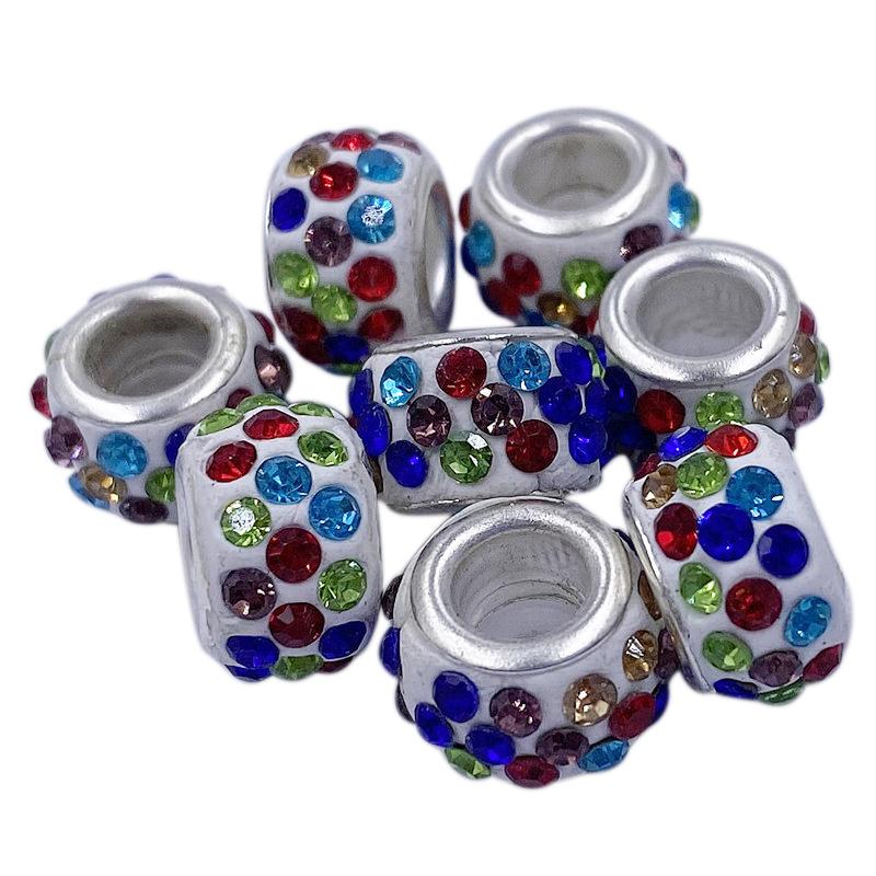 10 шт. 12 мм большое отверстие CZ хрустальные бусины горный хрусталь разделитель подвески подходят для браслет ожерелье DIY ювелирные аксессуары