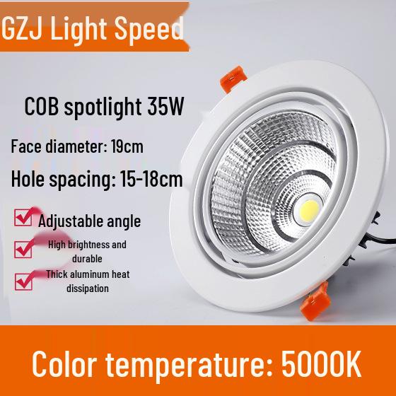 Recessed 20W Spotlight Downlight for Clothing Stores, 15-30W Commercial Ceiling Light
