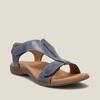 New Independent Station European and American Large Size Roman Sandals Women's Flat Arch Velcro Casual Beach Sandals