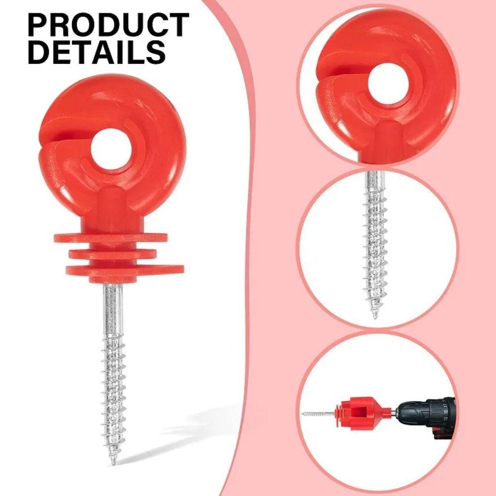 100Pcs Angled Slot Wood Post Screw Screw-In Electric Fencing Insulators  Electric Fence