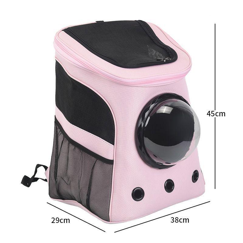Breathable Double Shoulder Pet Backpack with Space Capsule Design