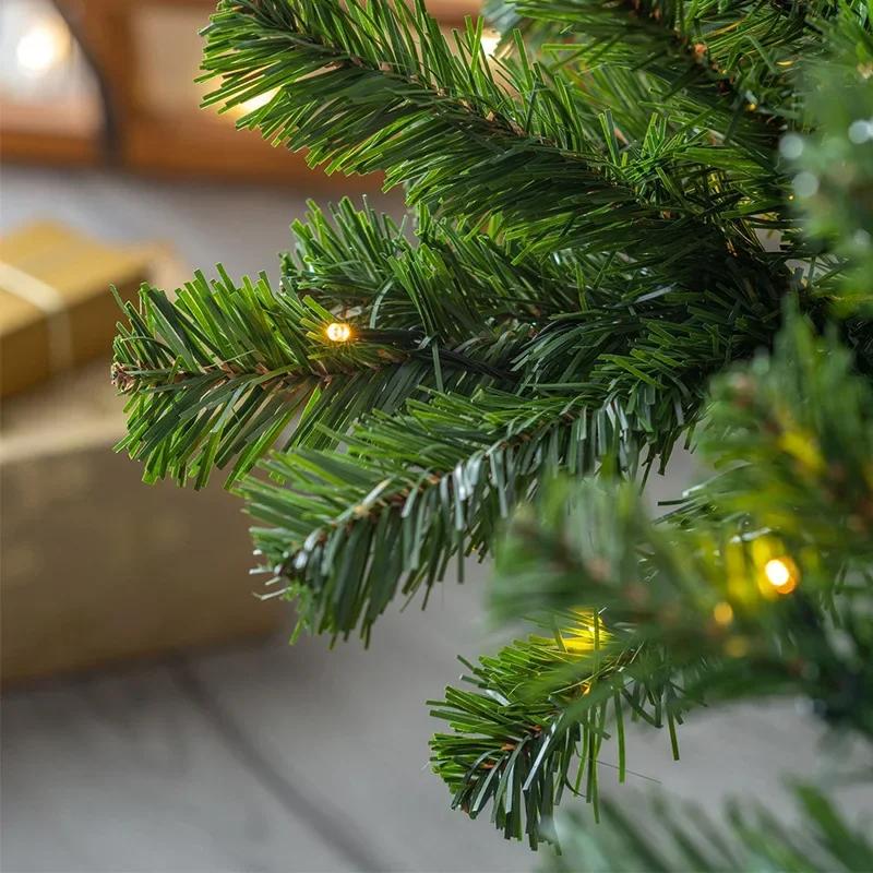 For Artificial Christmas Trees with LED Lights Large PVC Encrypted Christmas Trees 120CM-300CM Family New Year Atmosphere Decora