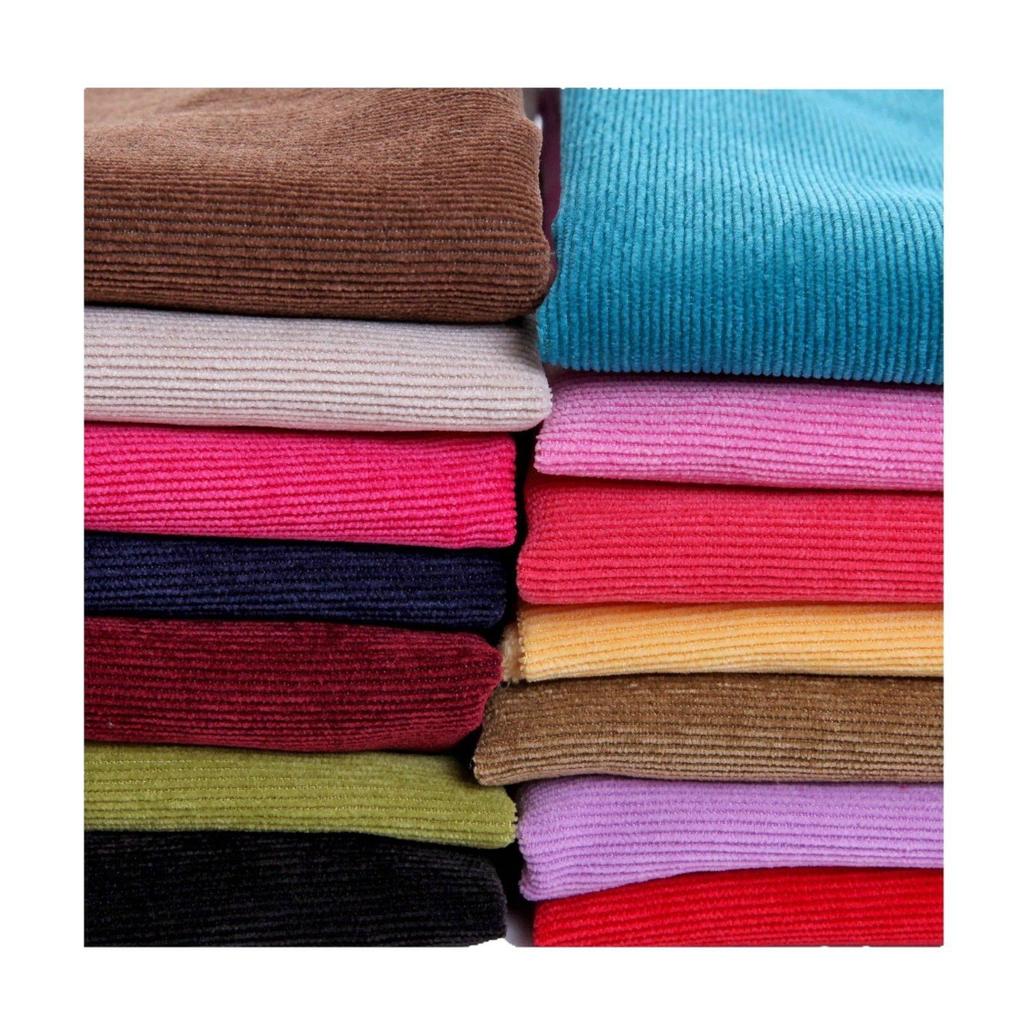 Thickened 21-Wale Stretch Corduroy Fabric, 150cm, Cotton-Polyester Blend