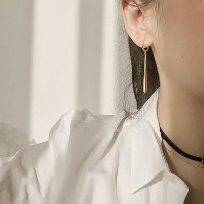 Длинные серьги-кольца для женщин, французские золотые серебряные серьги-капли, ювелирные изделия, новые
