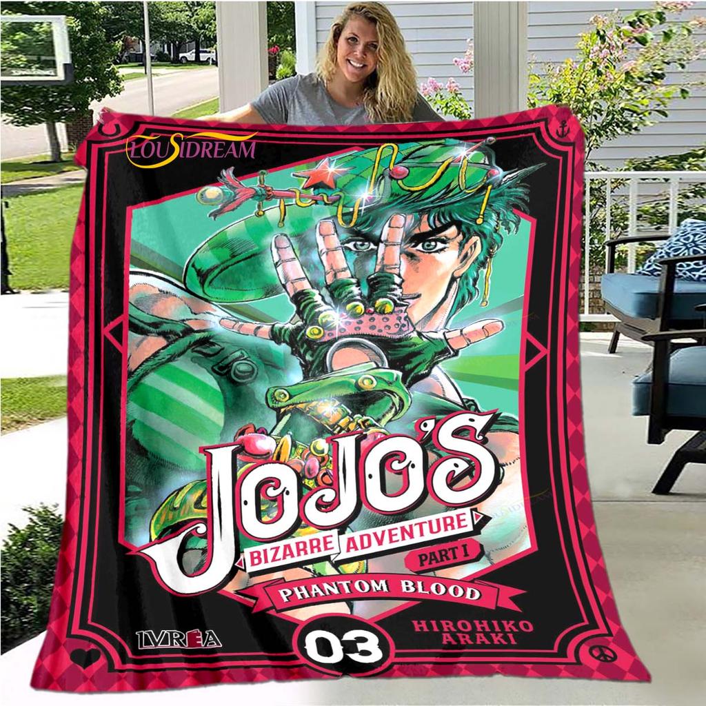 Фланелевое одеяло с 3D принтом «Невероятные приключения Джоджо», мягкое покрывало с мультяшным принтом, покрывало для дивана, одеяло