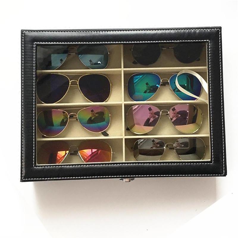 Новый кожаный футляр для очков для женщин и мужчин, очки, солнцезащитные очки, коробка для хранения, держатель, органайзер, футляр для очков