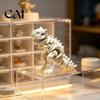Dinosaur Collection Accessory 3D Printed Carnotaurus Ornament, Articulated Skeleton Model for Detailed Sculpture Home Office Desk Decoration,