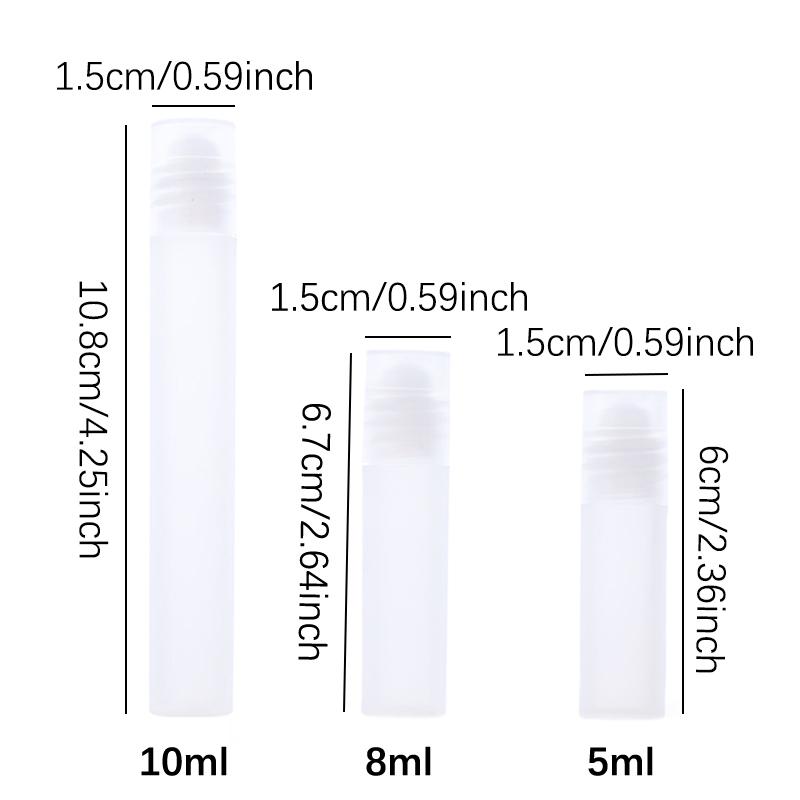 5/8/10 мл пустой флакон для духов в рулоне с шариком на пластике из нержавеющей стали контейнер для жидкостей и масла многоразовые держатели для бутылок