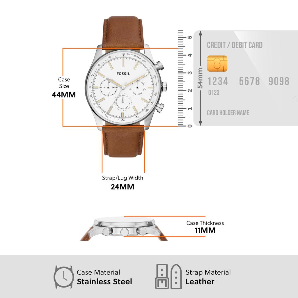 Fossil Часы SULLIVAN BQ2748 Мужские Коричневые