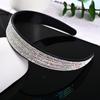 Korean-Style Wide Full-Strass Rhinestone Diamond-Inlaid Non-Slip Handmade Women's Gray-Hair Covering Hair Clip Headband Adult