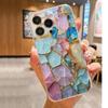 Прозрачный противоударный чехол с принтом под мрамор для iPhone Pro Max (Серия 14/15/16/17)