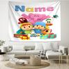Custom Name Pocoyo Print Tapestry, Backdrop, Easy Setup, Ideal for Bedroom, Office & Living Room, with Aesthetic Wall Hanging Decor.
