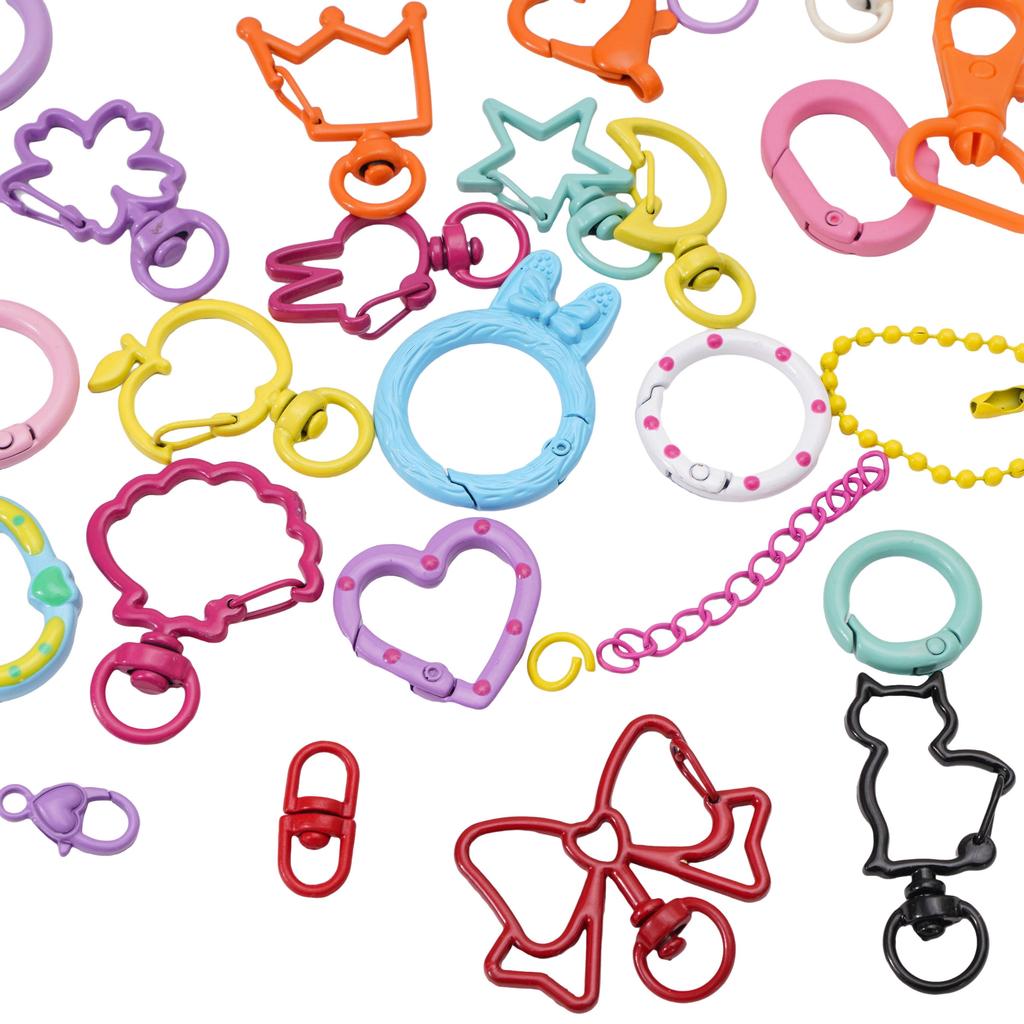 5-100 шт. Сплав Окрашенный спреем Брелок Брелок Карабин Кольцо для ключей Для DIY Ювелирных изделий Ключи Кошельки Украшения