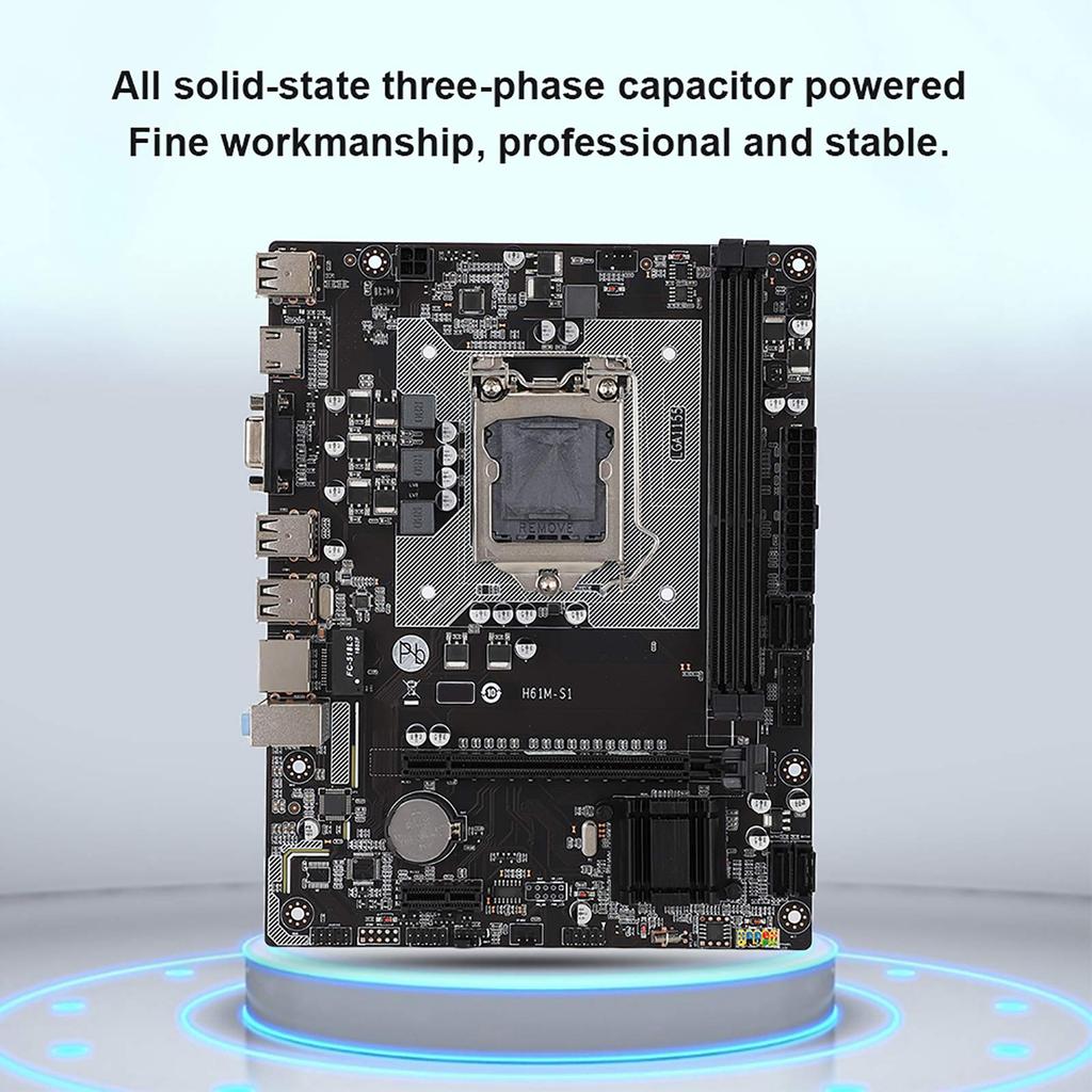 Материнская плата H61M для настольных ПК серии i3/i5/i7 (для серии H61M) Два порта DDR3 1066/1333/1600 МГц PCIE