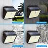 158 LED Solar Wall Lamp Luminouss  With Motion Sensor Human Induction Courtyard Waterproof Stairs Outdoor Wall Light