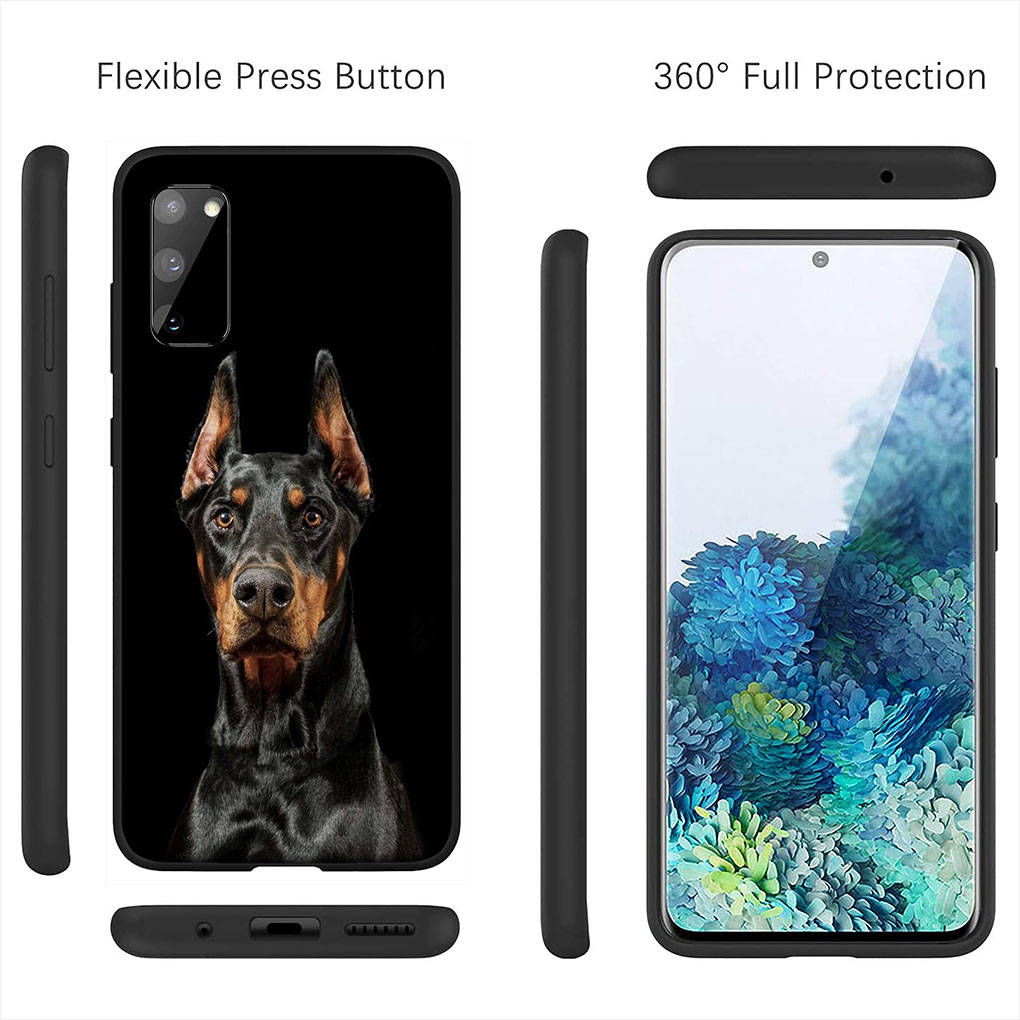 Чехол для iPhone 15 14 Xiaomi Redmi Note 13 12 11 Pro Max X 8 7 9 XR Samsung Galaxy S24 S23 S20 FE 12C 13C 9C OPPO A15 Huawei Doberman Dog Phone Case