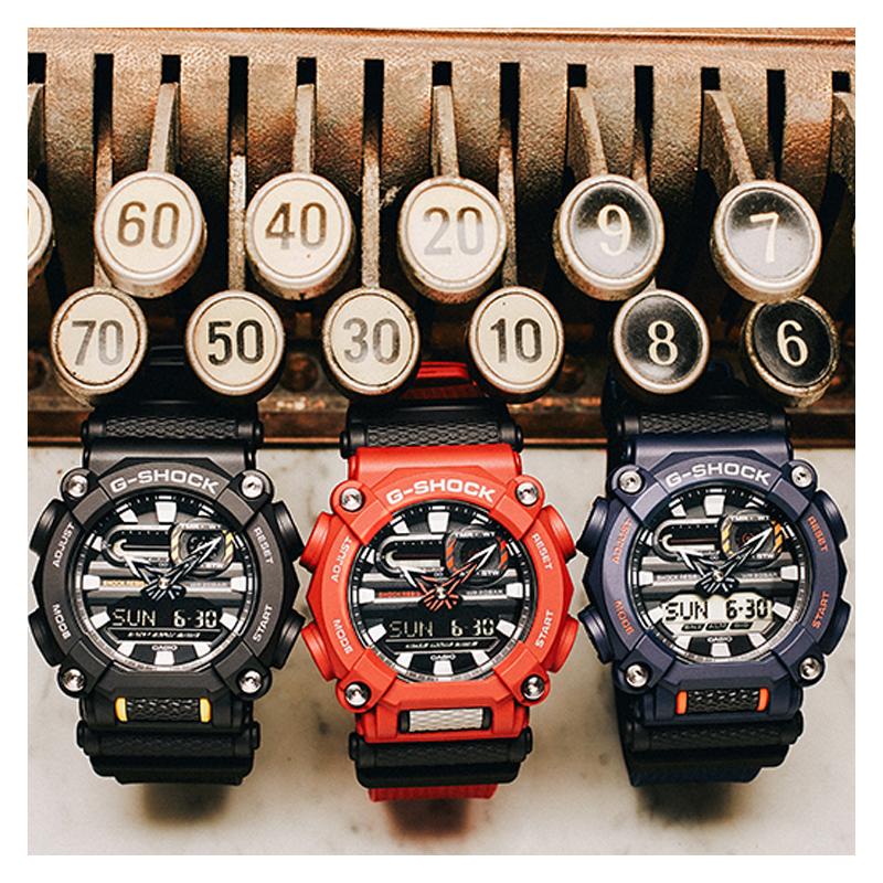 Casio Серия G-SHOCK Промышленный Дизайн Тема Модный Тренд Уличный Контрастный Цвет Универсальный Классический Стрелочный Водонепроницаемый Кварцевый Механизм Смола GA-900-2A