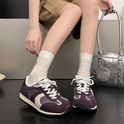 Ретро классические толстоподошвенные увеличивающие рост дышащие немецкие тренировочные кроссовки женские 2025 новые летние повседневные универсальные спортивные кроссовки «Форрест Гамп»