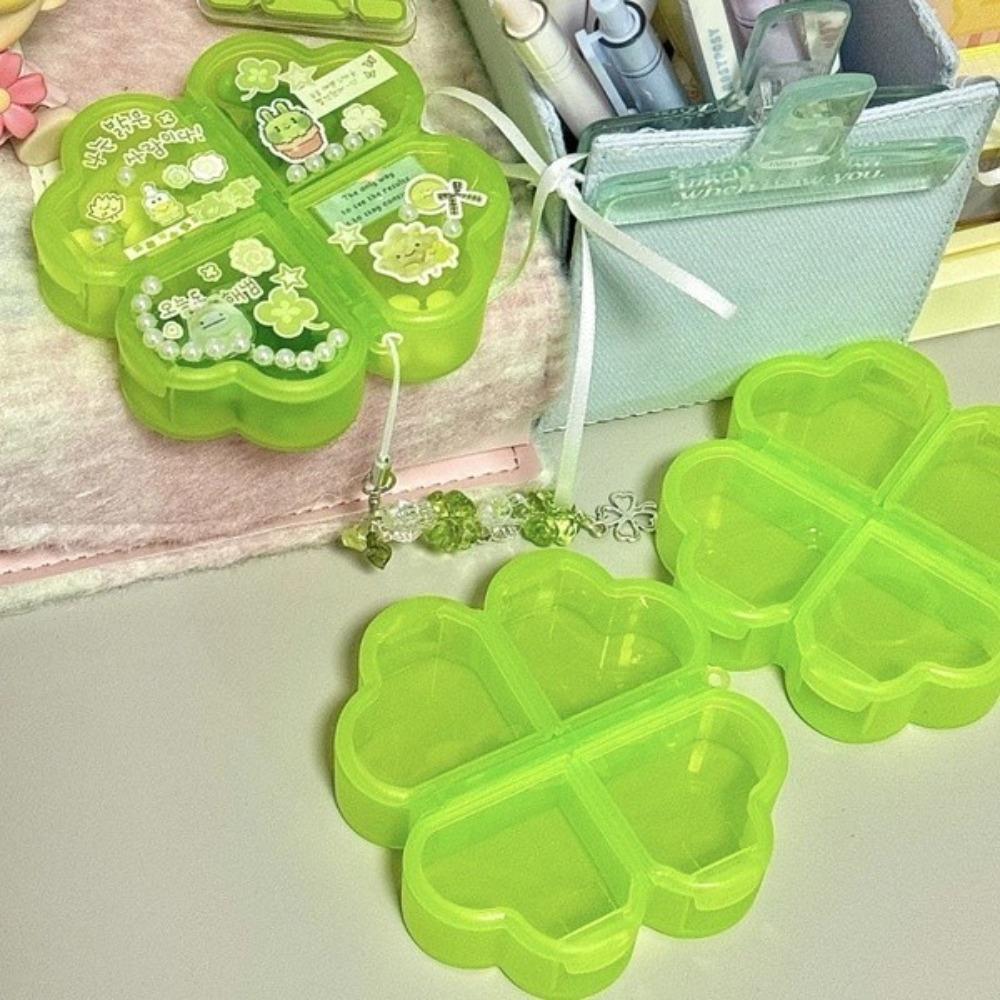 Four-leaf Clover Daily Pill Organizer Drug Separation Drug Contain Mini Pill Storage Box