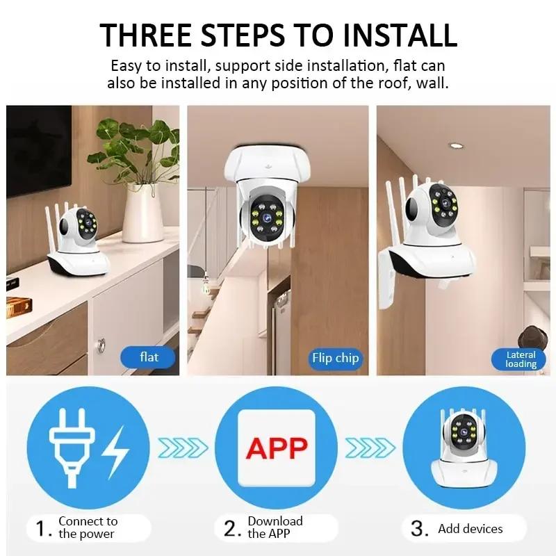 Wireless Home Security Camera - Night Vision Two-Way Audio CCTV Baby Monitor IP HD 2MP 3MP Indoor Use