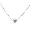 Pearl Necklace Akoya Pearl Pearl Pendant K18WG [Moon Label] 8.5mm (Natural White) Women's [Giftwrapped]