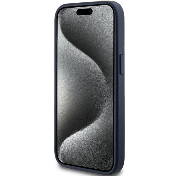 Etui do iPhone 15 Plus Guess Hardcase Triangle Logo Niebieskie