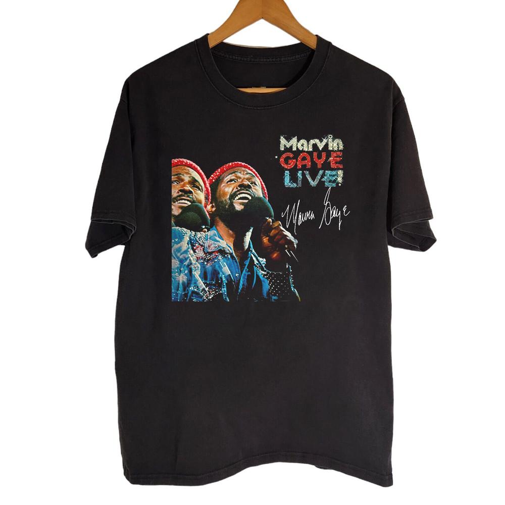NEW Marvin Gaye Live Signature T Shirt All Size S-5XL DS117 Unisex T-Shirt