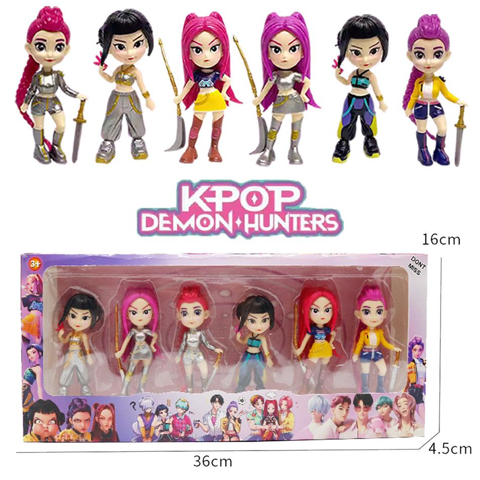 10cm Kpop Devil Hunter Rumi Zoe Mira Anime Character Collection Desktop Trinkets  New Year Gift for Children
