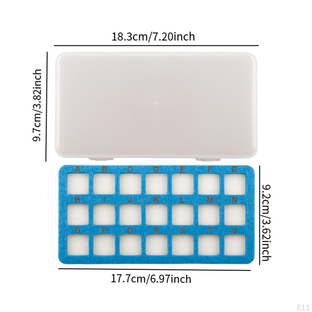 Bead Storage Mat 21 Grids with Box Lightweight Beads Organizer for Small Items Arts and Crafts