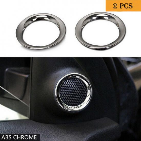 2X Chrome Front Door Speaker Frame Trim Ring for Jeep Grand Cherokee 2011-