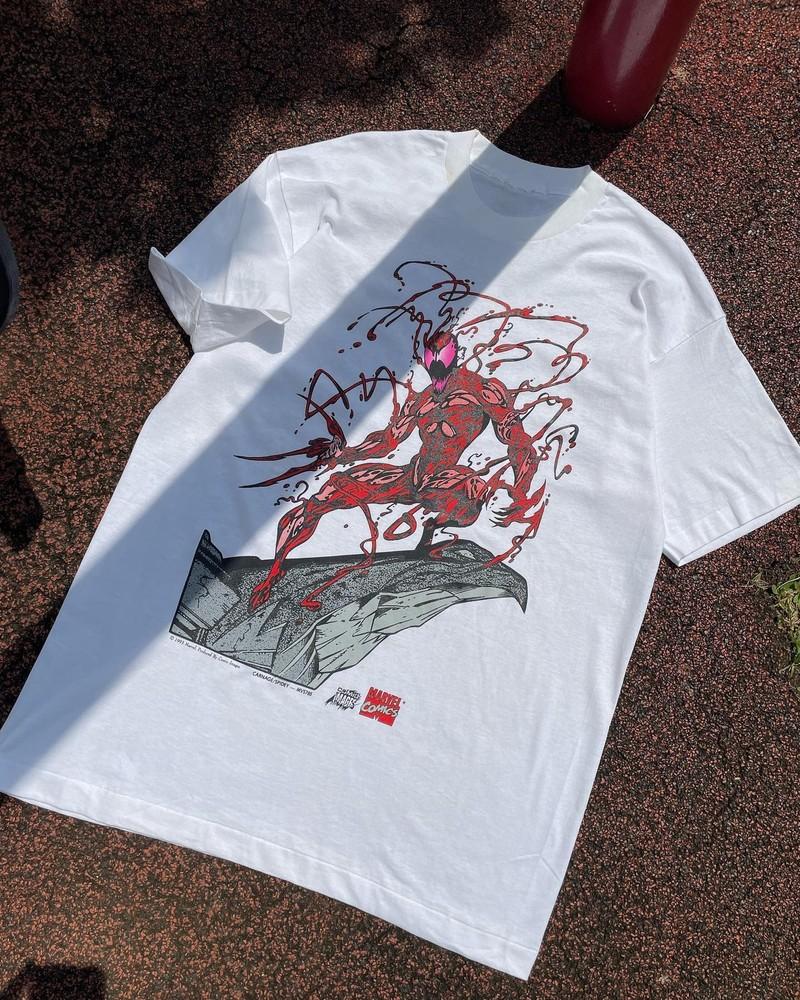 НОВАЯ футболка Marvel Carnage Spidey 1993 года Размеры S-5XL Репринт Унисекс