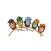 Women Delicate Diamond Colorful Cute Bird Brooch Perfect Wear Decoration