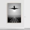 Самолет взлетает креативный постер для отеля, холст, картина, скандинавская черно-белая настенная картина для гостиной, украшение дома