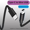 Премиальный кабель 3 м Type-C на Mini USB: Решение для зарядки и передачи данных для камер, жестких дисков и видеорегистраторов.