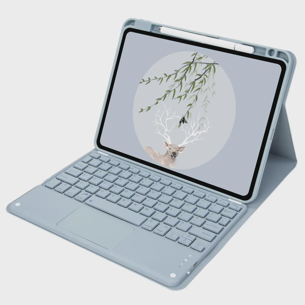IPad Pro 11" (2021) Кожаный чехол с беспроводной Bluetooth-клавиатурой Air4 и слотом для стилуса Xiaomi 5