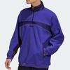 adidas Originals Men's Purple Half-Zip Fleece Stand Collar Pullover GD9324