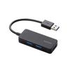 Концентратор USB 3.0 ELECOM U3H-K315BBK, 3 порта, с питанием, черный
