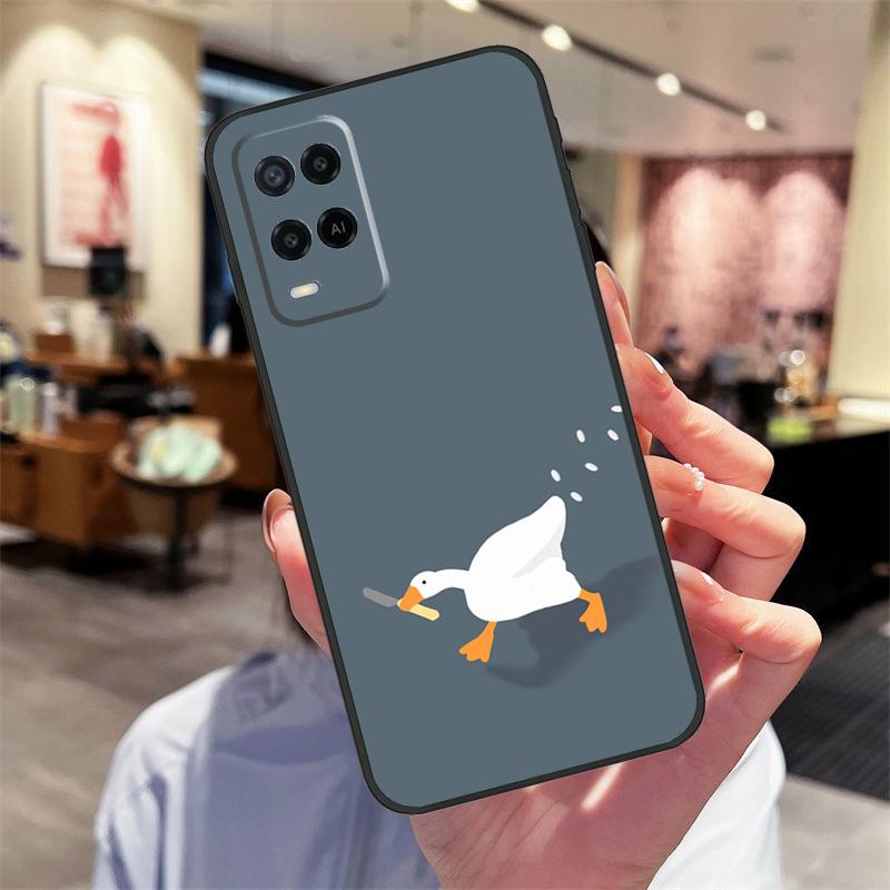Cartoon Cute Goose Game Case For Oppo A78 A98 A79 A18 A38 A58 A40 A60 A80 A16 A76 A96 A15 A74 A94 A54 A17 A77 Cover