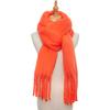 European and American Style Women's Solid Color Shawl Autumn Winter Long Tassel Scarf Thicken Warm Pashmina