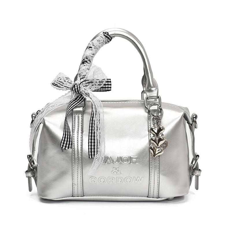 Модная нишевая сумка-боулинг для ручной носки женская 2025 новая трендовая корейская версия, высококачественная сумка на плечо, универсальная сумка-мессенджер