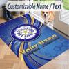 Custom Text Printed Rug Leeds United Non Slip Floor Carpet For Home Room Decor