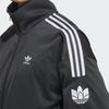 Adidas Оригинальная классическая мужская куртка с 3 полосками, логотипом и буквенным принтом, классическая спортивная куртка с воротником-стойкой и длинным рукавом, темно-угольная JL8397