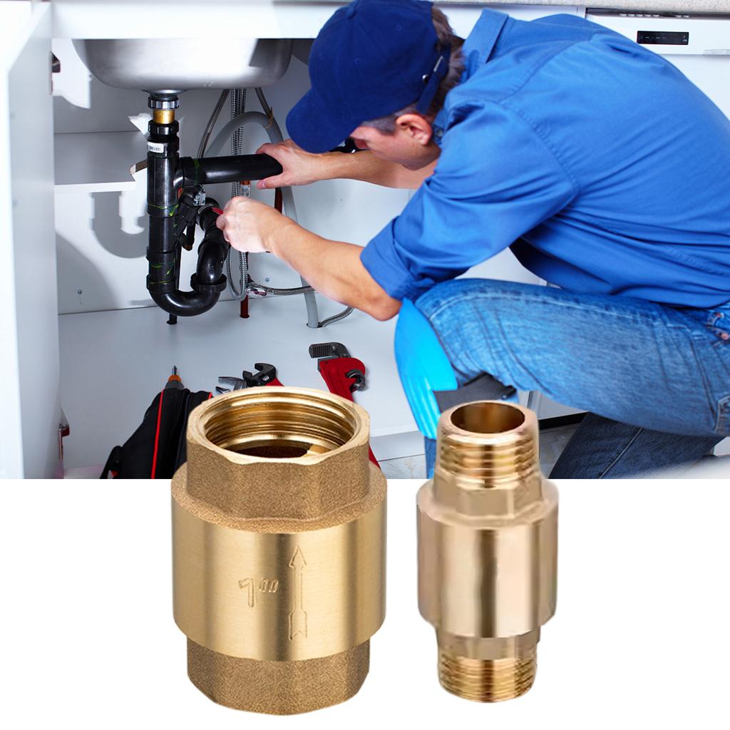1 Inch Brass None Return Valves With Reinforced Structure Bidirectional Seal Technology For Pipe Safety Industrial Use