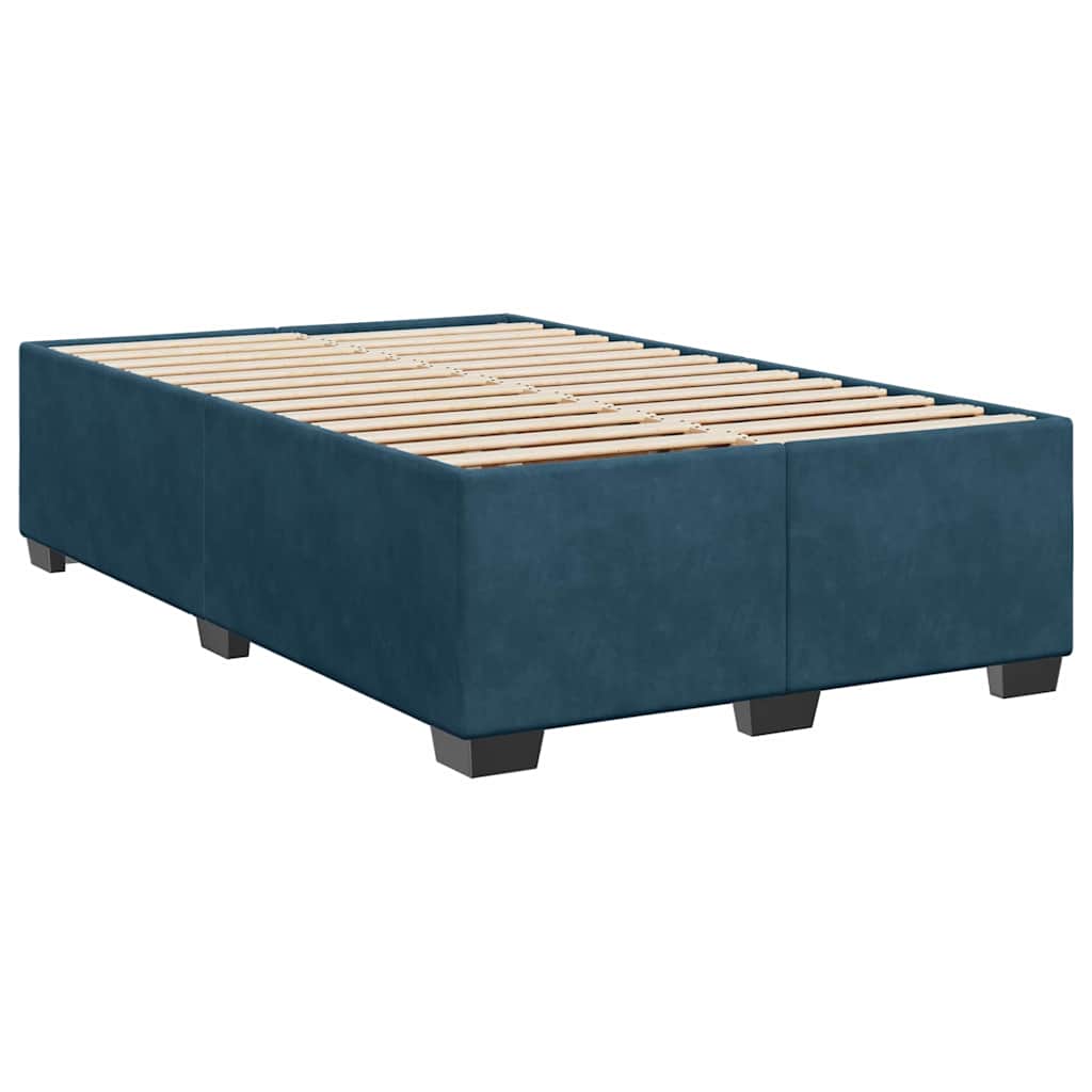 Bed Frame Blue 120 x 190 cm Velvet